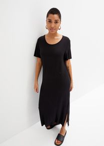 Jerseykleid aus fließendem Viskose-Mix in schwarz, Grösse 40/42 (M), bonprix
