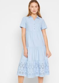 Tunika-Kleid aus reiner Baumwolle in blau, Grösse 36, 100% Baumwolle, bonprix