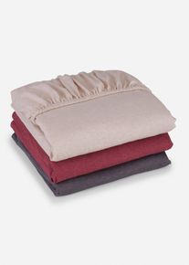 Jersey Melange Spannbettlaken in lila | 180x200 cm | 100% Baumwolle | bonprix
