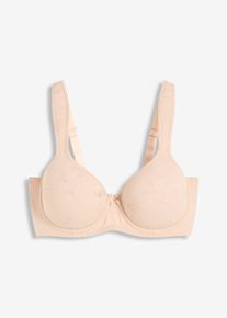 Schalen BH mit bestickten Cups in beige, Grösse 75C, bonprix