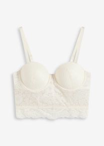 Corsagen-Top mit Bügel in weiss, Grösse 90D, bonprix