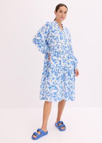 Tunika-Kleid aus fließender Viskose in blau, Grösse 38, bonprix