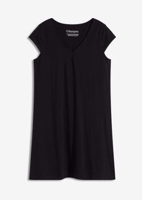 Nachthemd in schwarz, Grösse 56/58 (3XL), 100% Baumwolle, bonprix