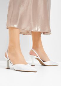 Sling Pumps in weiss, Grösse 39, bonprix
