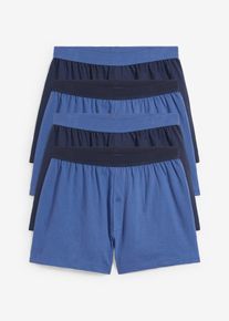 Lockere Jersey Boxershorts (4er Pack) in blau, Grösse 8 (XXL), 100% Baumwolle, bonprix