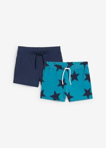 Badehose (2er Pack) in blau, Grösse 92/98, bonprix