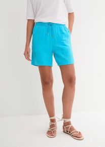 Shorts aus Musselin in blau, Grösse 48, 100% Baumwolle, bonprix
