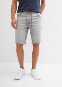 Schlupf Stretch-Jeans-Bermuda Regular Fit in grau, Grösse 42, bonprix