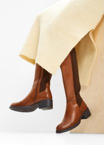 Stiefel aus Leder in braun, Grösse 36, bonprix