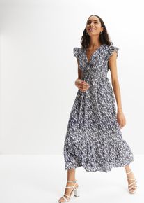 Maxikleid in blau, Gr&ouml;sse 42, bonprix