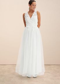 Brautkleid aus Tüll und Spitze in weiss, Grösse 34, bonprix