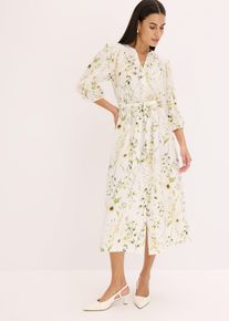 bedrucktes Blusenkleid in weiss, Grösse 54, bonprix