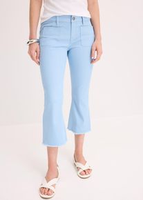 Capri-Hose aus Baumwolle mit Stretch in blau | Grösse 46 | 98% Baumwolle | bonprix