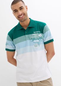 Jersey Poloshirt Kurzarm aus reiner Bio-Baumwolle in petrol, Grösse 52/54 (L), 100% Baumwolle, bonprix