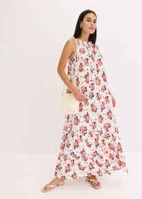 bedrucktes Maxikleid in weiss, Grösse 36/38 (S), bonprix