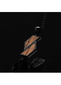 Holzkern Necklaces Men Schwarz und Zebrano