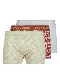Jack & Jones JACK & JONES, Hommes Boxers 'JACCORALS', rouille / gris / kaki / blanc