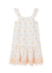 MINOTI Kleid M&auml;dchen Gr&ouml;&szlig;e 80/86 orange / wei&szlig;