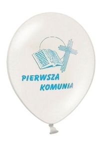 partydeco 6 ballons Pierwsza Komunia blanc 27cm