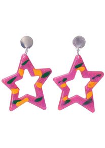 Bristol Boucles d'oreilles étoiles roses des années 80