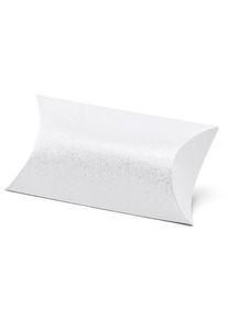 partydeco 10 boîtes pliantes ornement blanc 9,5 cm