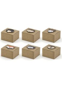partydeco 6 simpatiche scatole regalo 6x5,5x3,5cm