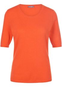 Peter Hahn - Rundhals-Pullover aus Schurwolle und Kaschmir, orange, Gr. 44, Schurwolle
