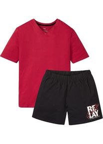 Shorty mit Bio-Baumwolle (2-tlg. Set) in schwarz, Grösse 60/62 (XXL), 100% Baumwolle, bonprix