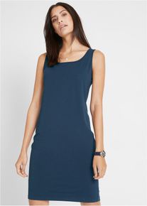 Figurbetontes Shirtkleid (2er Pack) in blau, Grösse 40/42 (M), 95% Baumwolle, bonprix
