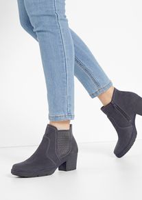 Jana Stiefelette in bequemer Weite in grau, Grösse 38, bonprix
