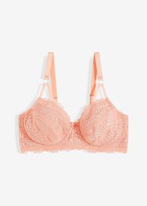 Minimizer-BH mit filigraner Stickerei in rosa, Grösse 90C, bonprix
