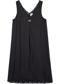 Kurzes Nachthemd aus softem Viskose-Mix in schwarz, Grösse 44/46 (L), bonprix