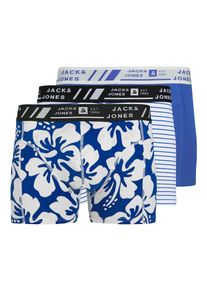 Jack & Jones JACK & JONES, Hommes Boxers 'JACHAWAII', bleu fonc&eacute; / noir / blanc