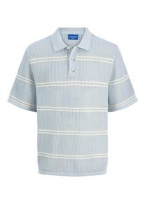 Jack & Jones JACK & JONES, Hommes Pull-over 'JORSUMMER', bleu clair / blanc