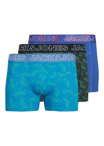 Jack & Jones JACK & JONES, Hommes Boxers 'JACCANVEY', aqua / bleu roi / vert / noir