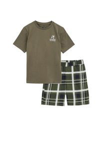 WE Fashion Pyjama Jungen Gr&ouml;&szlig;e 158/164 khaki / oliv / schwarz / wei&szlig;