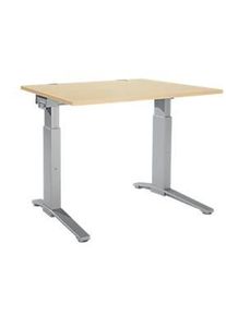 Schäfer Shop Schäfer Shop Genius Schreibtisch PLANOVA ergoSTYLE, C-Fuss, Rechteck, man. höhenverstellbar, B 1200 x T 800 x H 675-895 mm, Ahorn-Dekor/weissalu