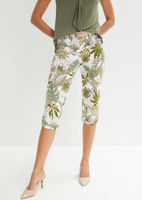 Capri-Hose in grün, Grösse 44, 97% Baumwolle, bonprix