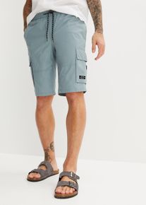 Schlupf-Cargo-Bermuda Regular Fit in grau, Grösse 66, 100% Baumwolle, bonprix