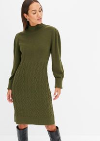Strickkleid in grün, Grösse 32/34 (XS), bonprix