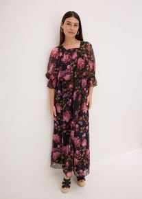 Chiffon-Maxikleid in schwarz, Grösse 40, bonprix