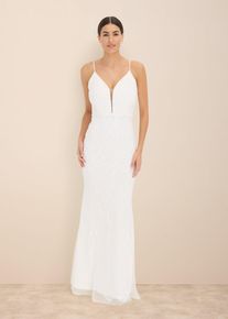 Brautkleid mit Paillettenstickerei in weiss, Grösse 50, bonprix