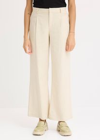 Leinenhose Palazzo in beige, Gr&ouml;sse 46, bonprix