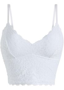 Spitzentop aus feiner Spitze in weiss, Grösse 38, bonprix