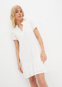 Shirtkleid mit Spitze in weiss, Gr&ouml;sse 36/38 (S), bonprix