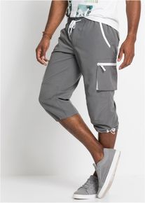 Mikrofaser 3/4-Schlupfhose Regular Fit in grau, Grösse 52, bonprix