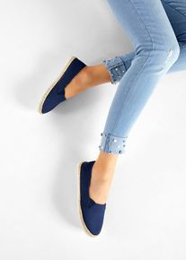 Espadrilles in Bast-Optik in blau, Gr&ouml;sse 36, bonprix