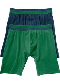 Lange Boxershorts eng (2er Pack) in blau, Grösse 6 (L), 95% Baumwolle, bonprix