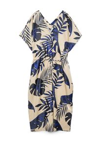 V&eacute;ro Moda VERO MODA, Femmes Robe 'VMVINA', bleu fonc&eacute; / noir / blanc cass&eacute;