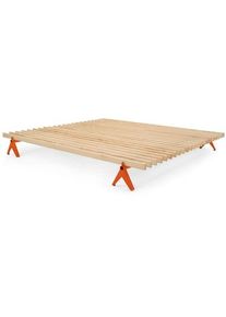 Magazin Bett Simplon - 180 cm RAL 2001 Rotorange